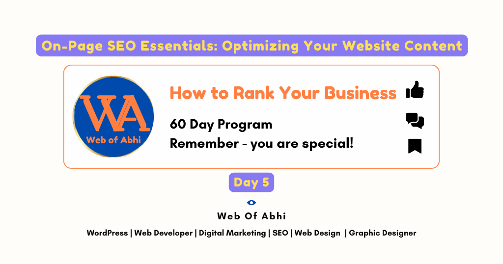 On-Page SEO web of abhi